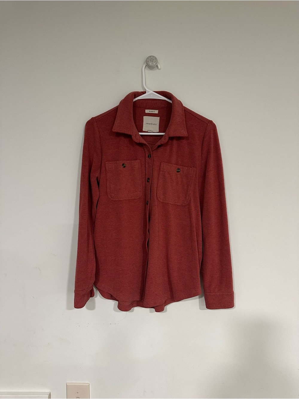 Thread & Supply Rustic Red Utility Shirt Jacket